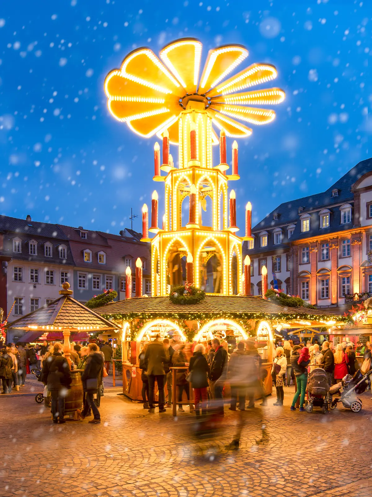 Weihnachtsmarkt Panorama in Deutschland