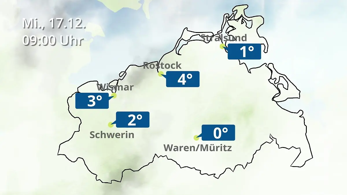 Mecklenburg-Vorpommern: Wie wird das Wetter? Regen- und Wolkenfilm für Rostock, Rügen und die Ostseeküste