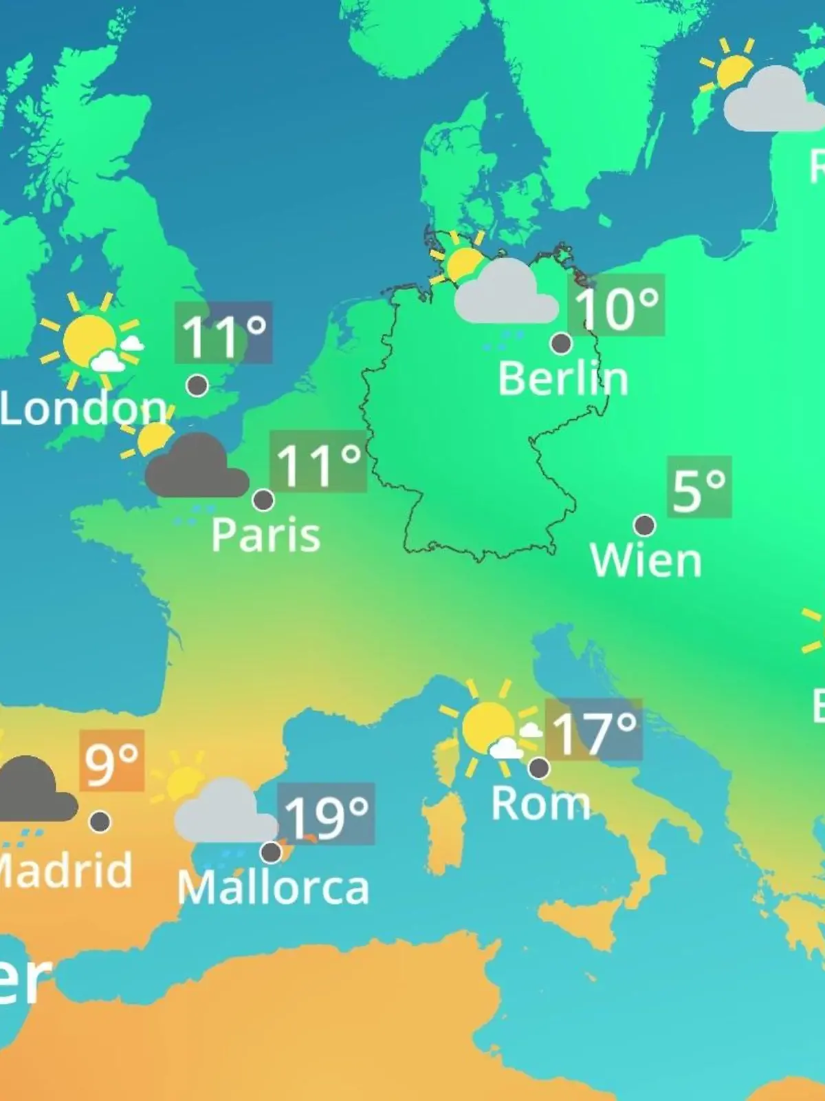 Bild zu: "Europa: Wie wird das Wetter?"