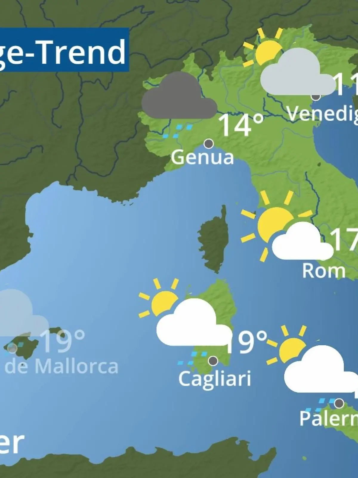 Bild zu: "Italien: Wie wird das Wetter?"