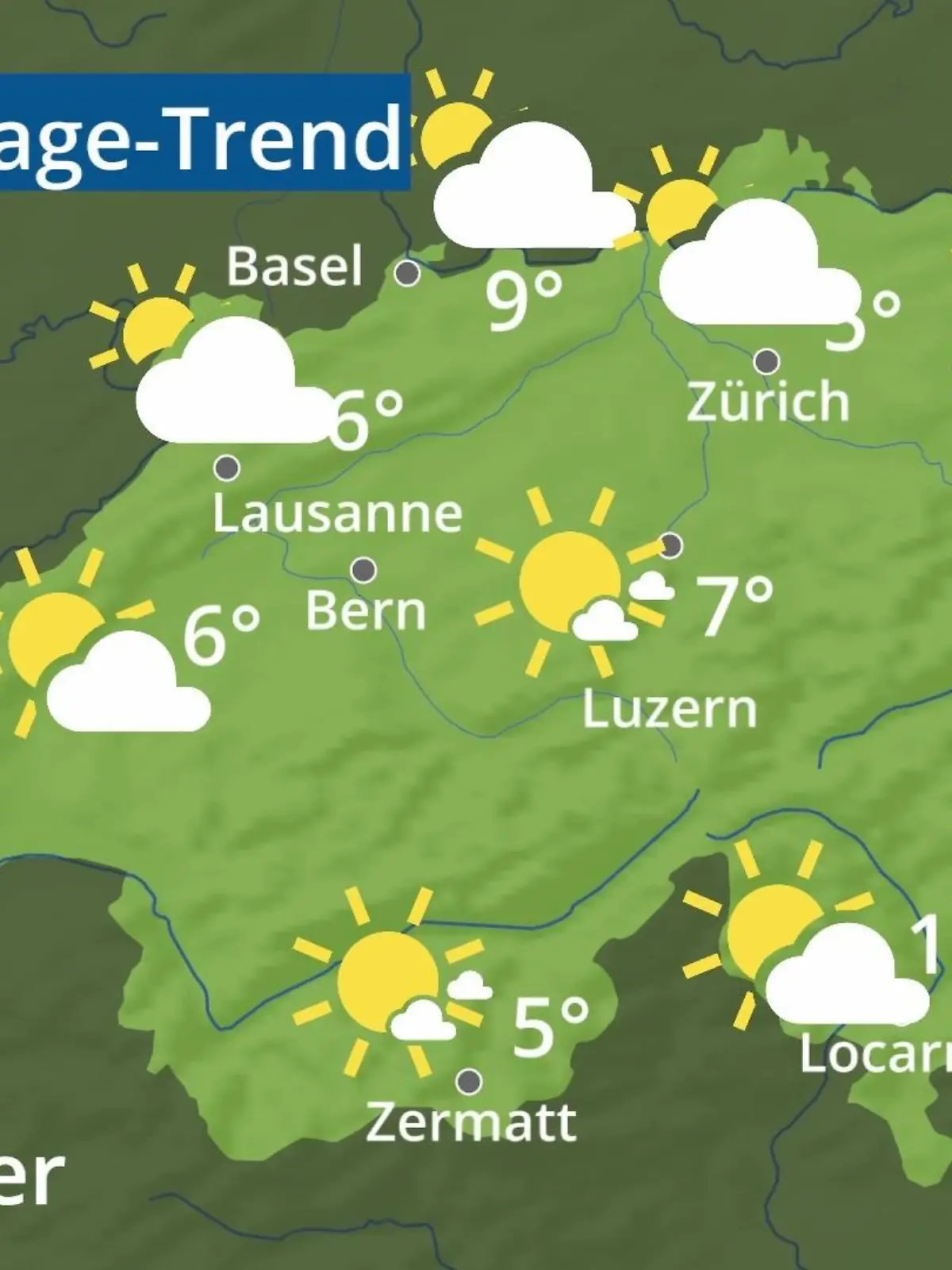 Bild zu: "Schweiz: Wie wird das Wetter?"