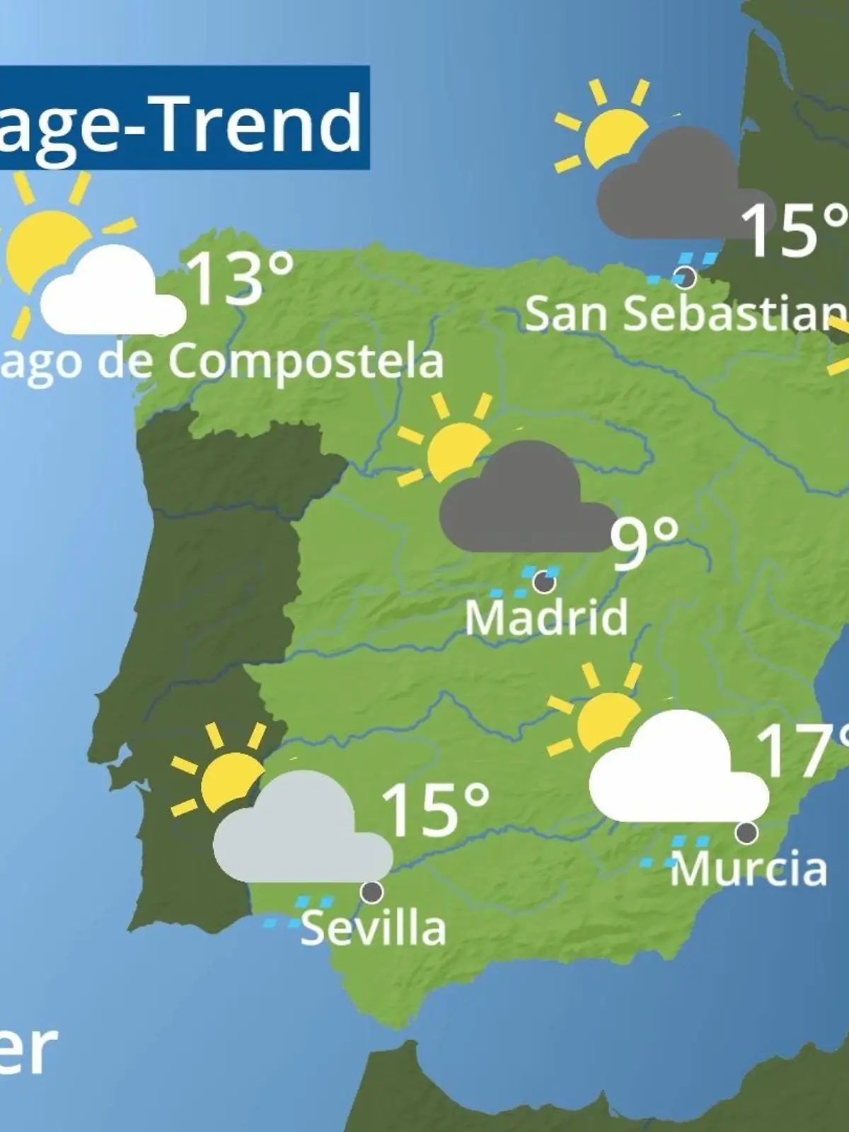 Bild zu: "Spanien: Wie wird das Wetter?"