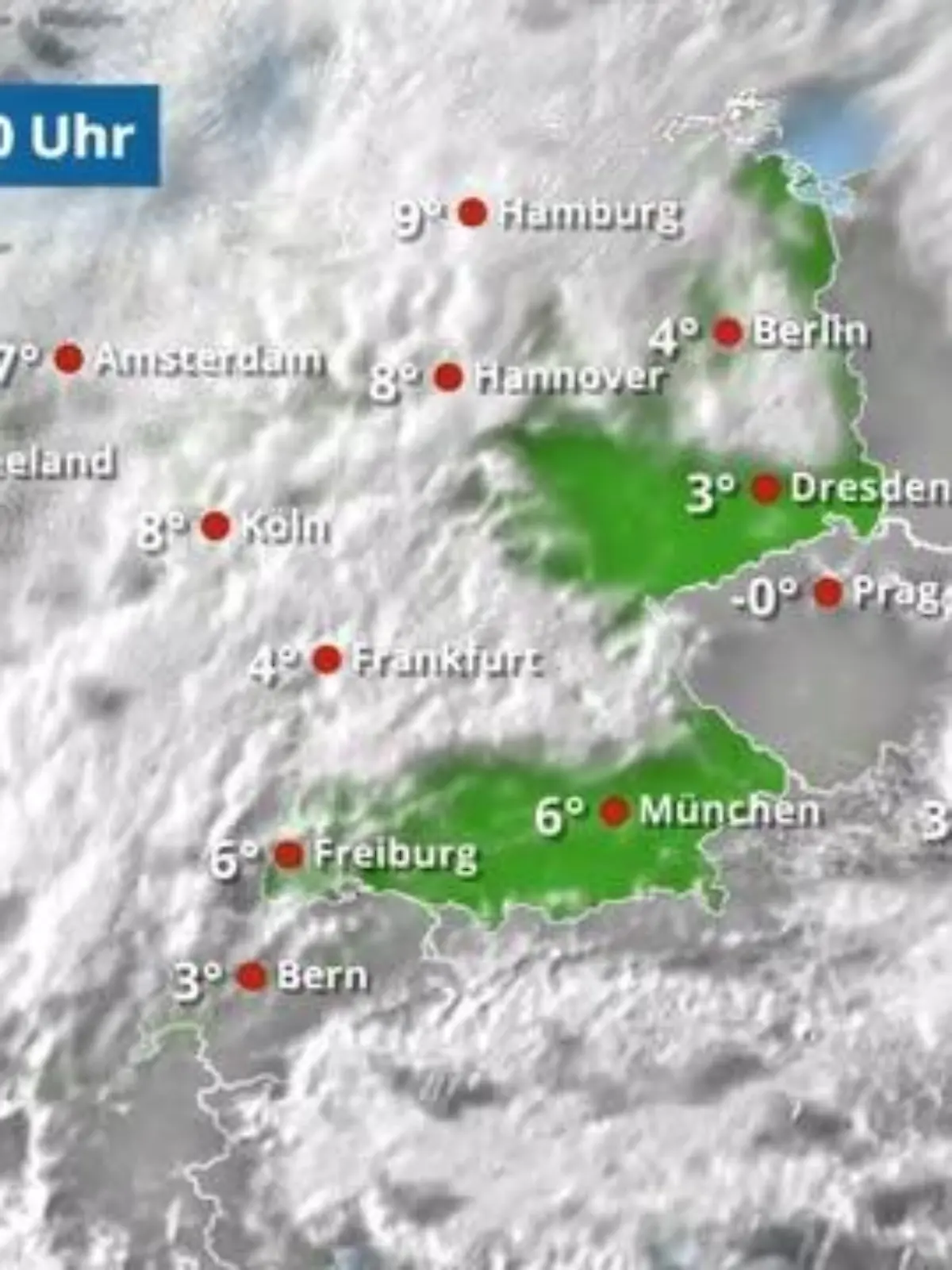Bild zu: "Meistens trocken, Süden und Südosten teils klar und kalt"