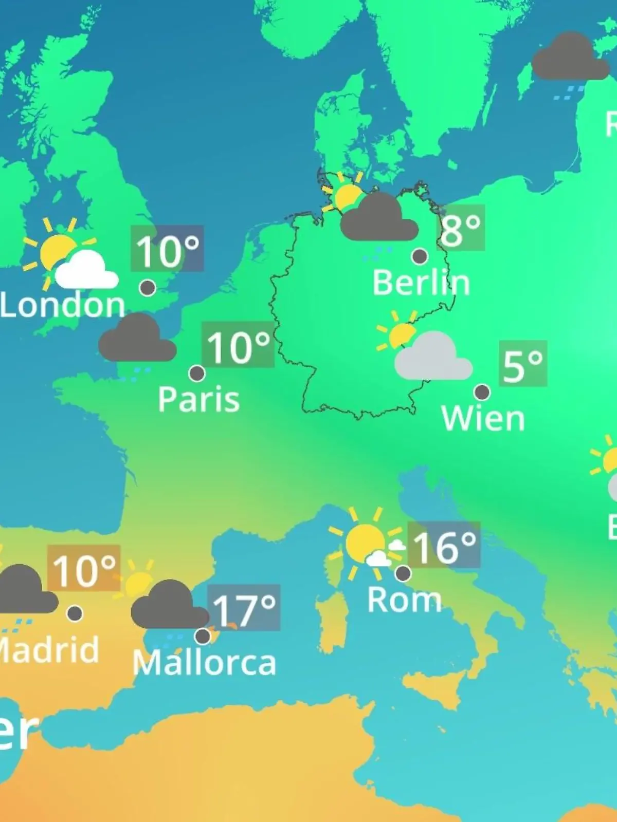 Bild zu: "Europa: Wie wird das Wetter?"