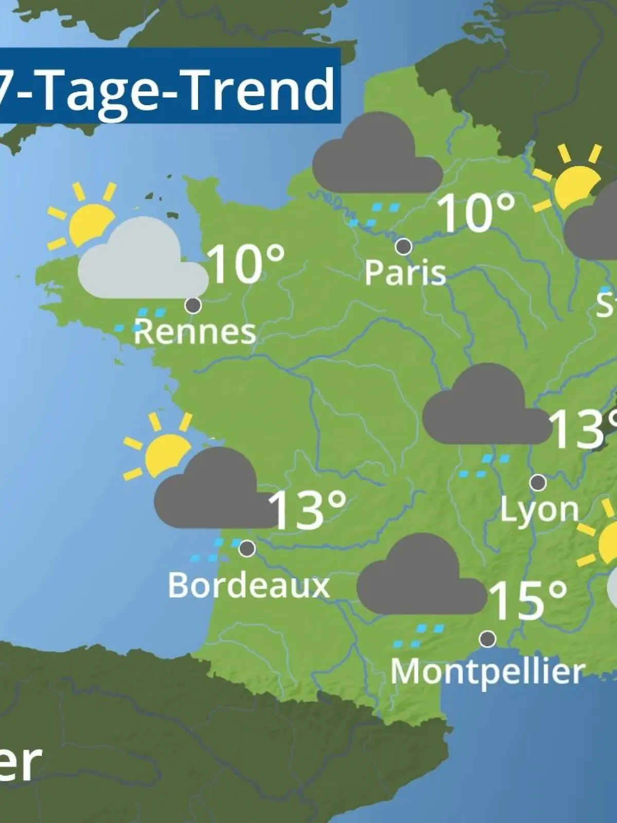 Bild zu: "Frankreich: Wie wird das Wetter?"