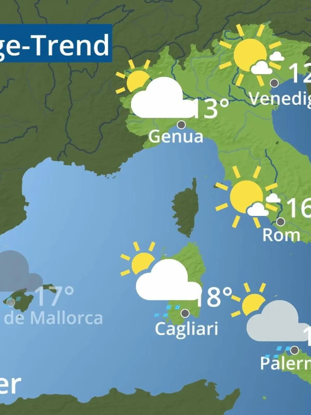 Bild zu: "Italien: Wie wird das Wetter?"