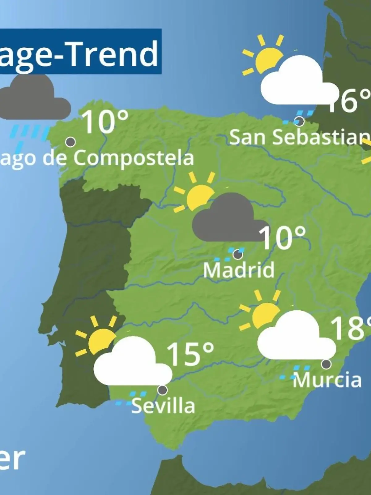 Bild zu: "Spanien: Wie wird das Wetter?"