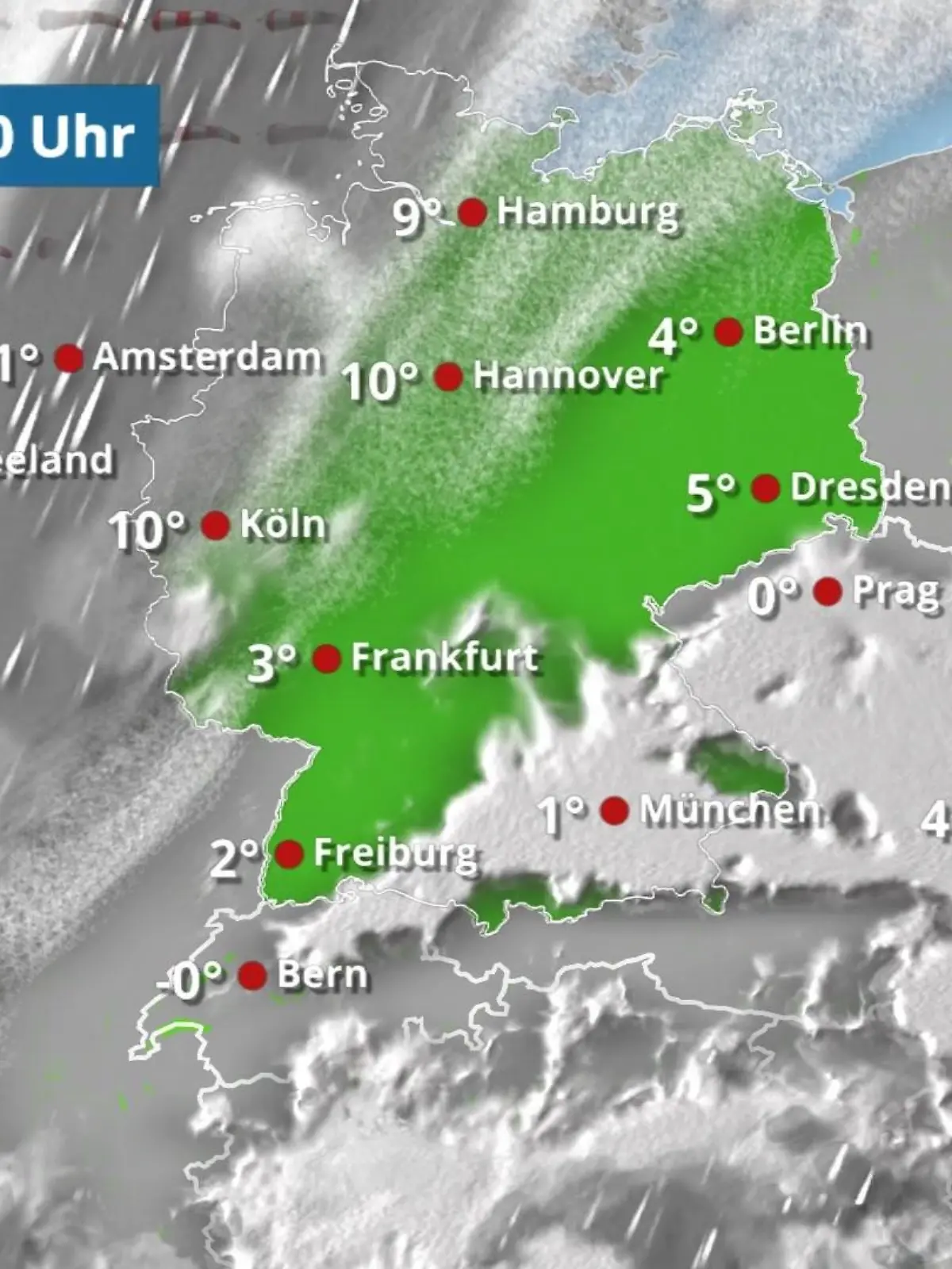 Bild zu: "In der Früh kommt von Nordwesten Regen auf"