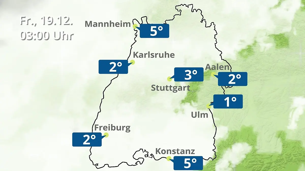 Baden-Württemberg: Wie wird das Wetter? Regen- und Wolkenfilm für Stuttgart, Mannheim und Karlsruhe