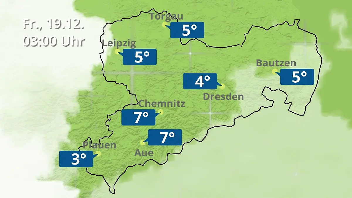 Sachsen: Wie wird das Wetter? Regen- und Wolkenfilm für Chemnitz, Dresden und Leipzig