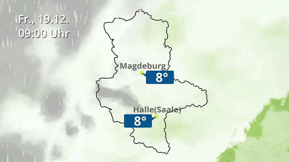 Sachsen-Anhalt: Wie wird das Wetter? Regen und Wolkenfilm für Halle und Magdeburg
