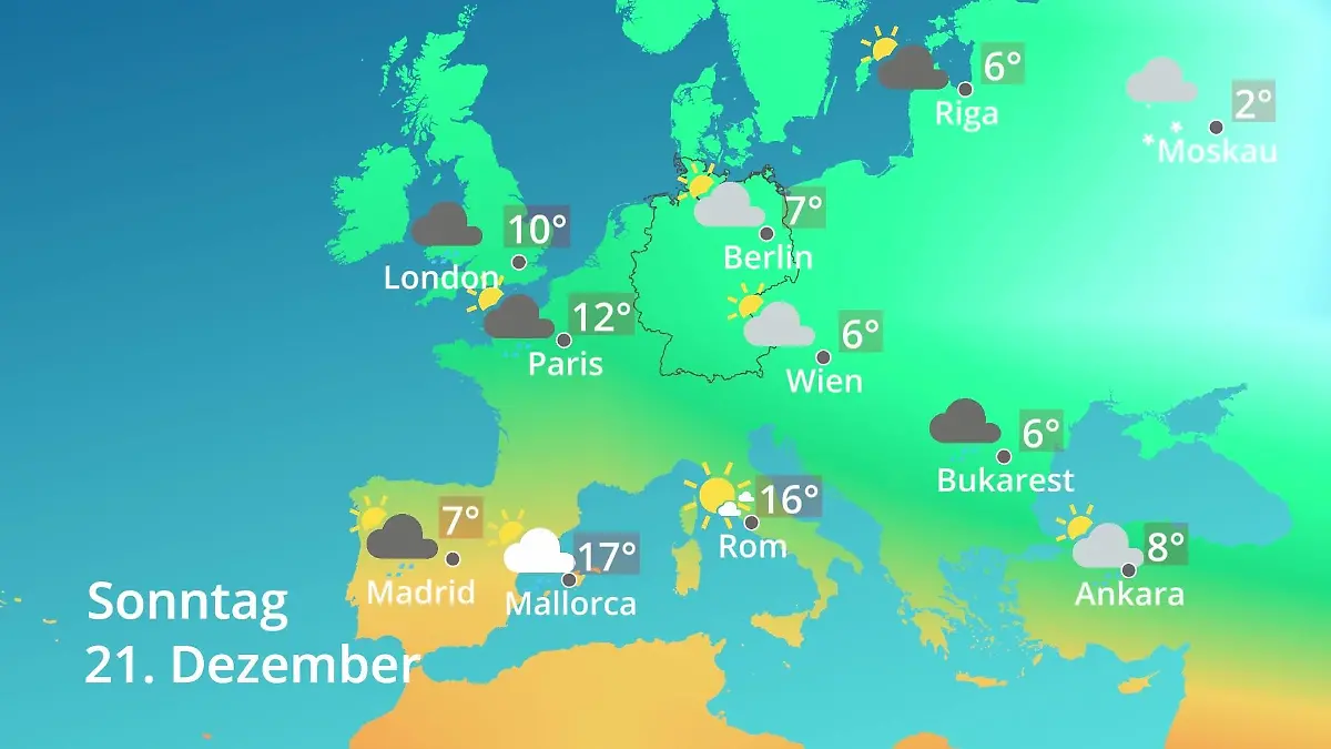 Europa: Wie wird das Wetter? Prognose: Temperaturen von Spanien bis zur Türkei