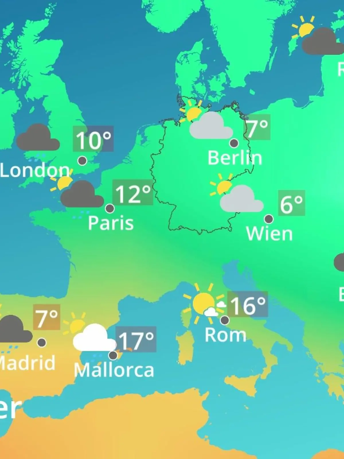 Bild zu: "Europa: Wie wird das Wetter?"