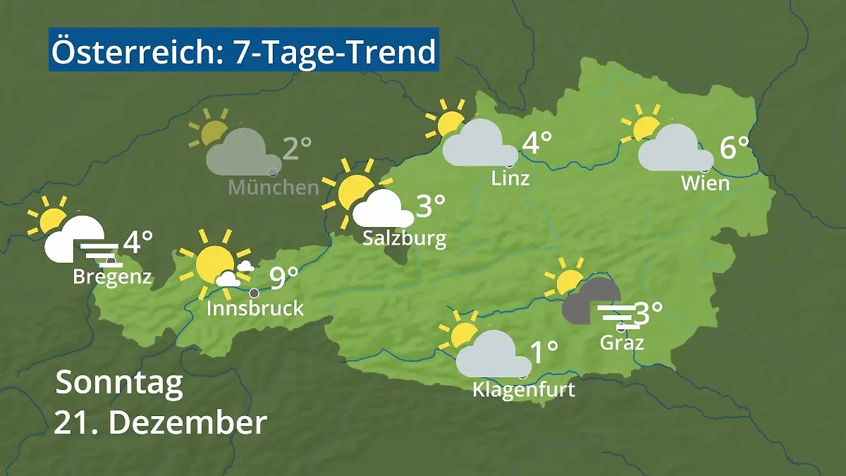 Österreich: Wie wird das Wetter? Video 7-Tage-Trend: Wien, Salzburg, Innsbruck