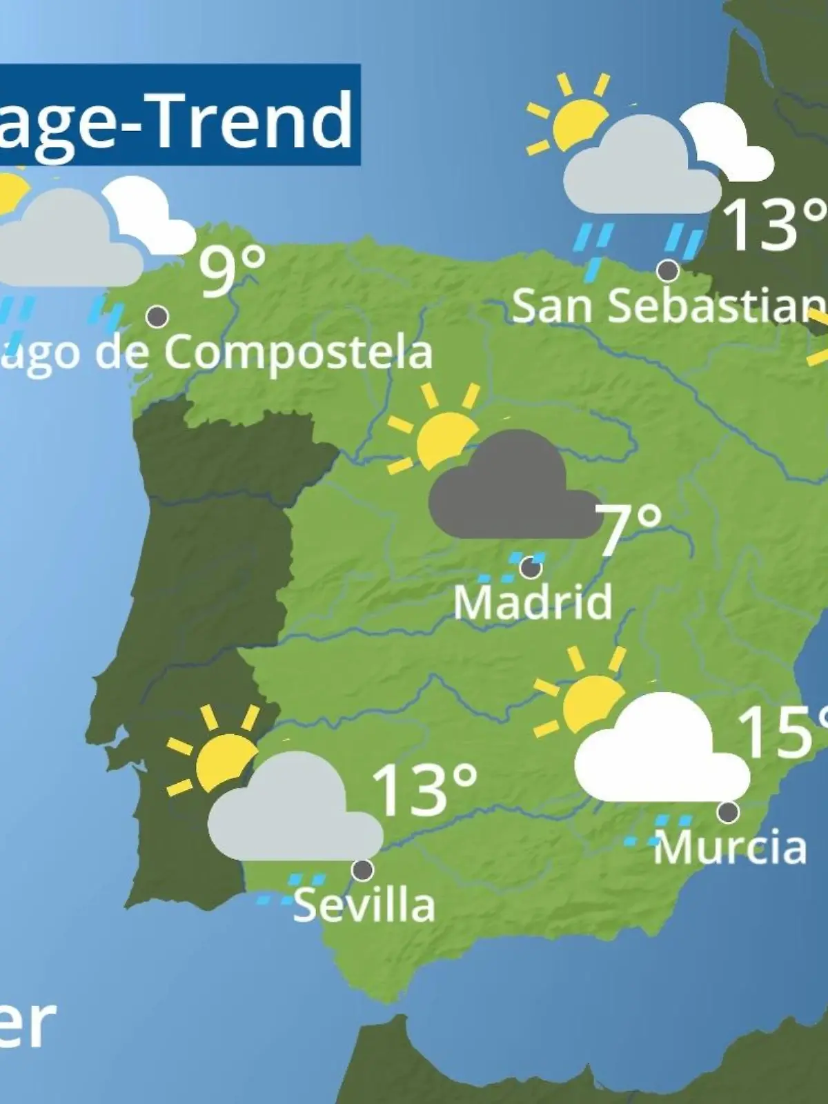 Bild zu: "Spanien: Wie wird das Wetter?"