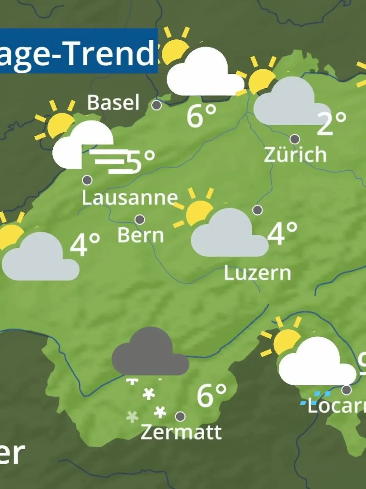 Bild zu: "Schweiz: Wie wird das Wetter?"