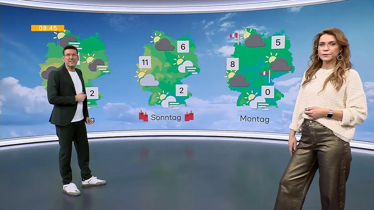 Aktuelle 3-Tage-Vorhersage Video Wetterbericht