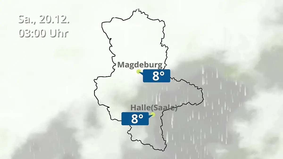 Sachsen-Anhalt: Wie wird das Wetter? Regen und Wolkenfilm für Halle und Magdeburg