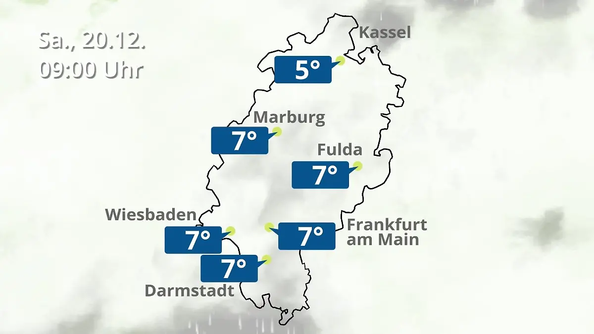 Hessen: Wie wird das Wetter? Regen- und Wolkenfilm für Frankfurt am Main und Wiesbaden