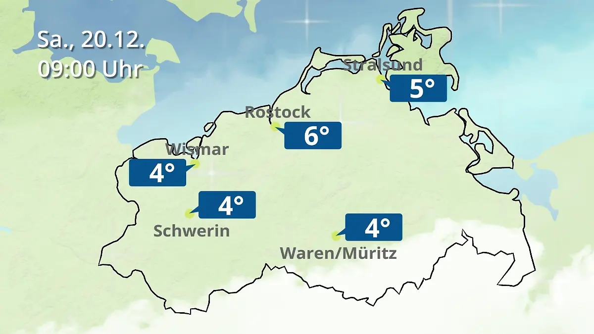 Mecklenburg-Vorpommern: Wie wird das Wetter? Regen- und Wolkenfilm für Rostock, Rügen und die Ostseeküste