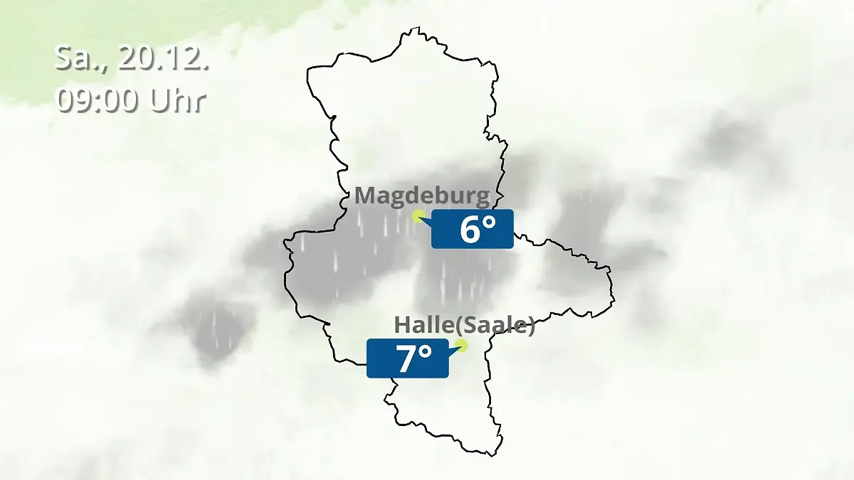Sachsen-Anhalt: Wie wird das Wetter? Regen und Wolkenfilm für Halle und Magdeburg