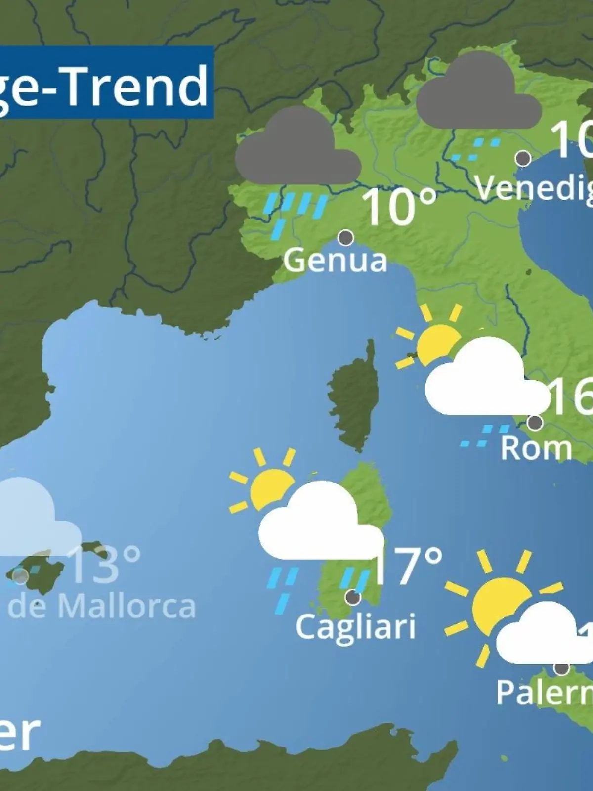 Bild zu: "Italien: Wie wird das Wetter?"