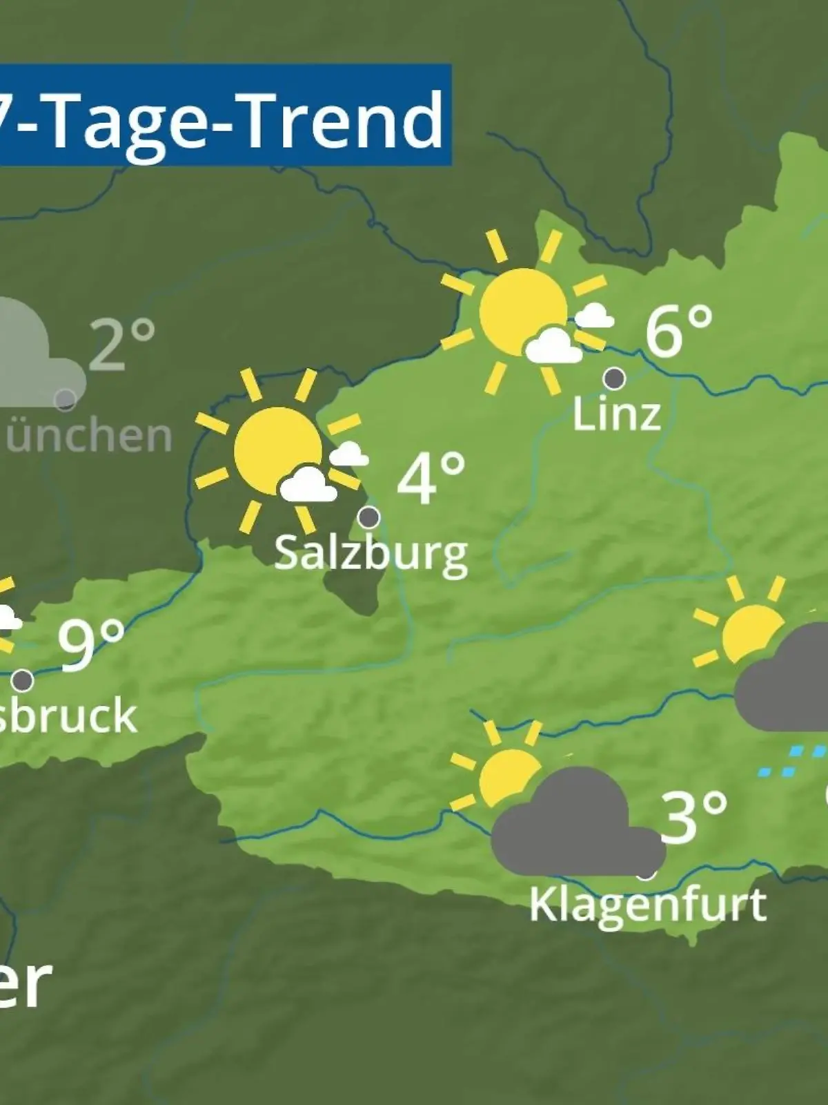 Bild zu: "Österreich: Wie wird das Wetter?"
