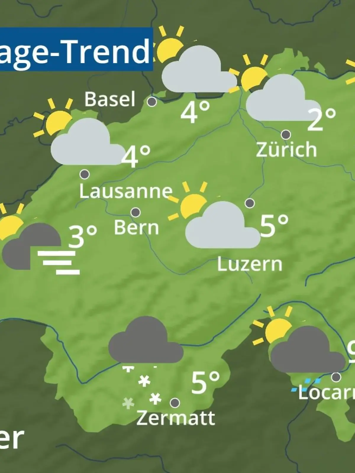 Bild zu: "Schweiz: Wie wird das Wetter?"