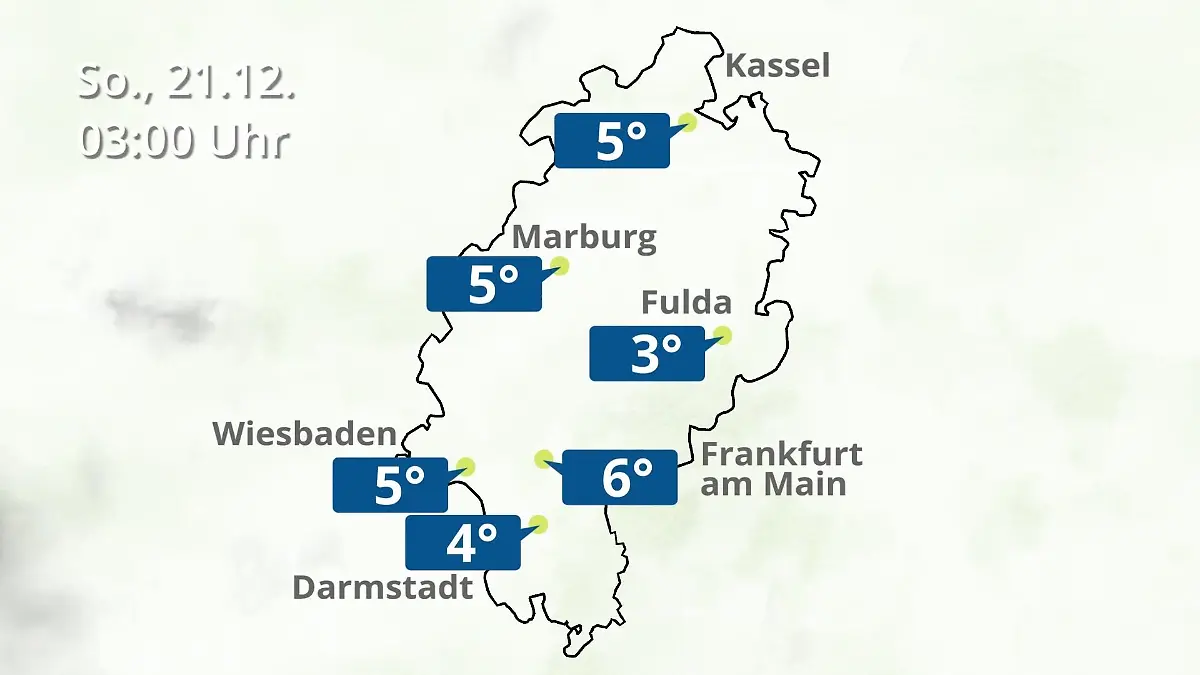 Hessen: Wie wird das Wetter? Regen- und Wolkenfilm für Frankfurt am Main und Wiesbaden