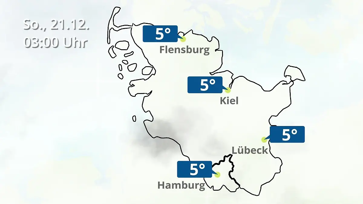 Hamburg, Schleswig-Holstein: Wie wird das Wetter? Regen- und Wolkenfilm für die Nordsee- und Ostseeküste