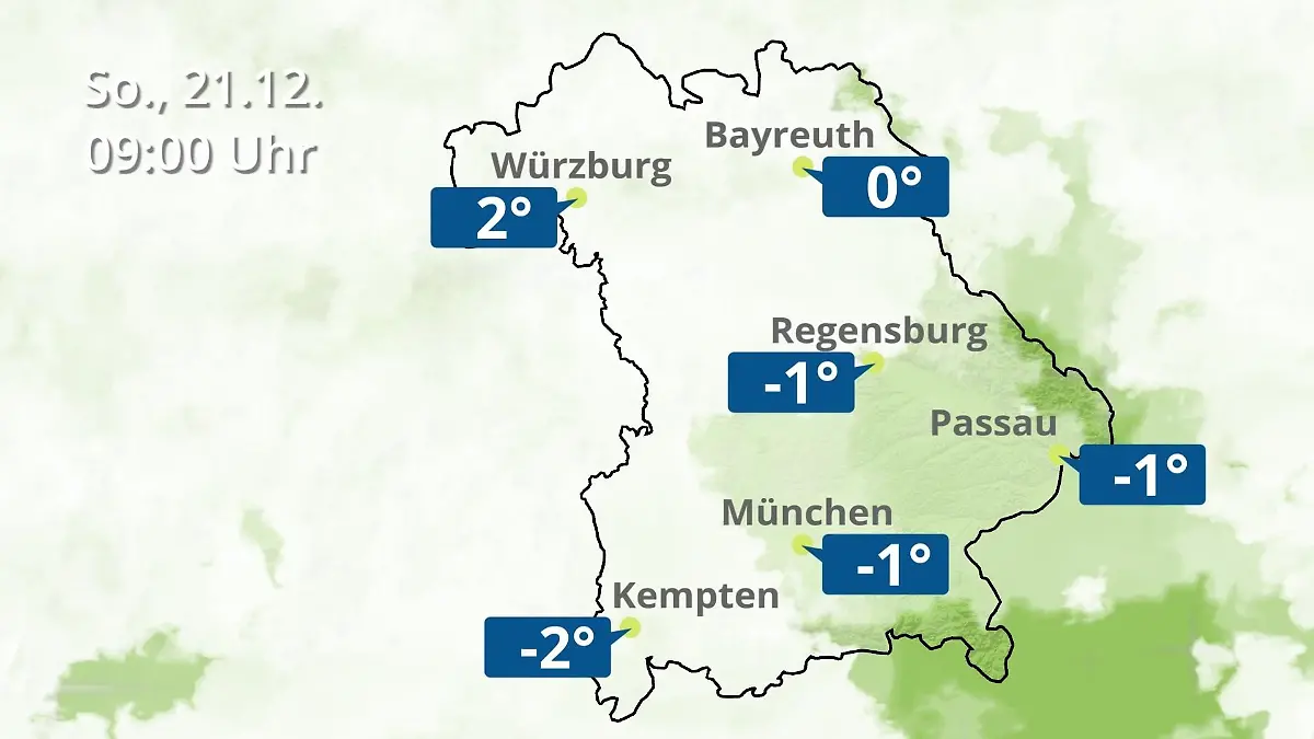 Bayern: Wie wird das Wetter? Regen- und Wolkenfilm für München, Regensburg und Würzburg