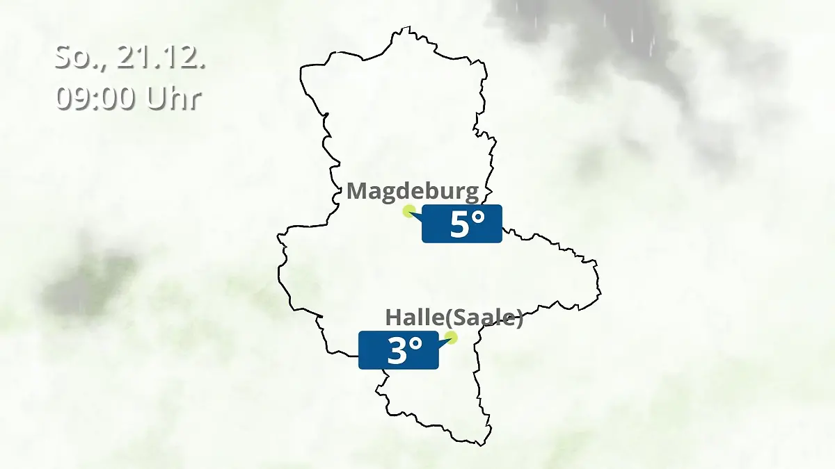 Sachsen-Anhalt: Wie wird das Wetter? Regen und Wolkenfilm für Halle und Magdeburg