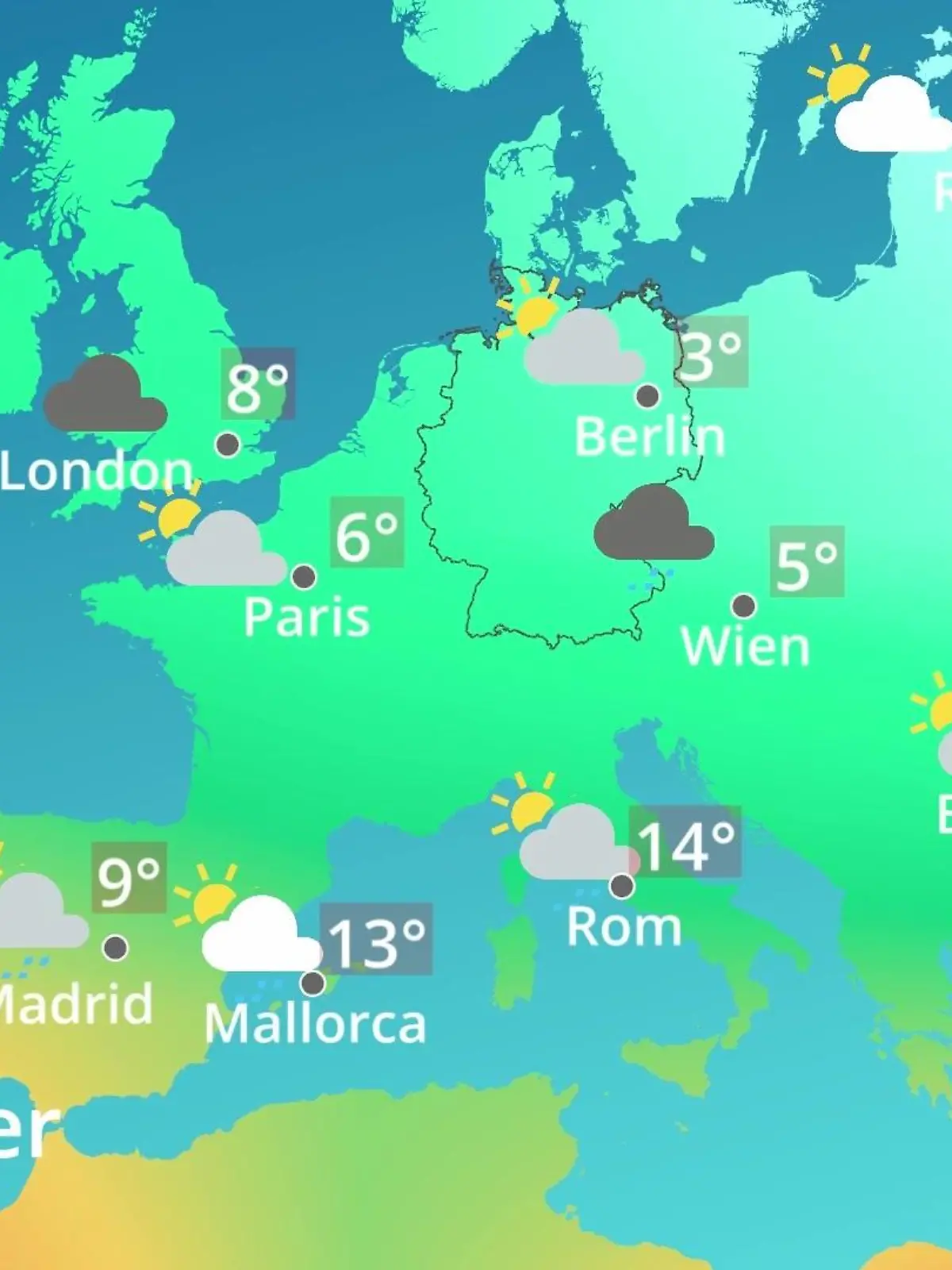 Bild zu: "Europa: Wie wird das Wetter?"