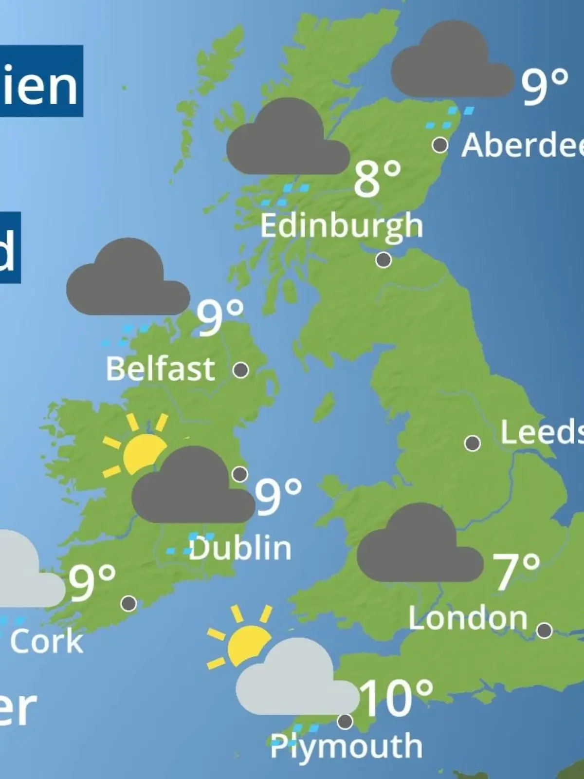 Bild zu: "England, Schottland, Wales: Wie wird das Wetter?"
