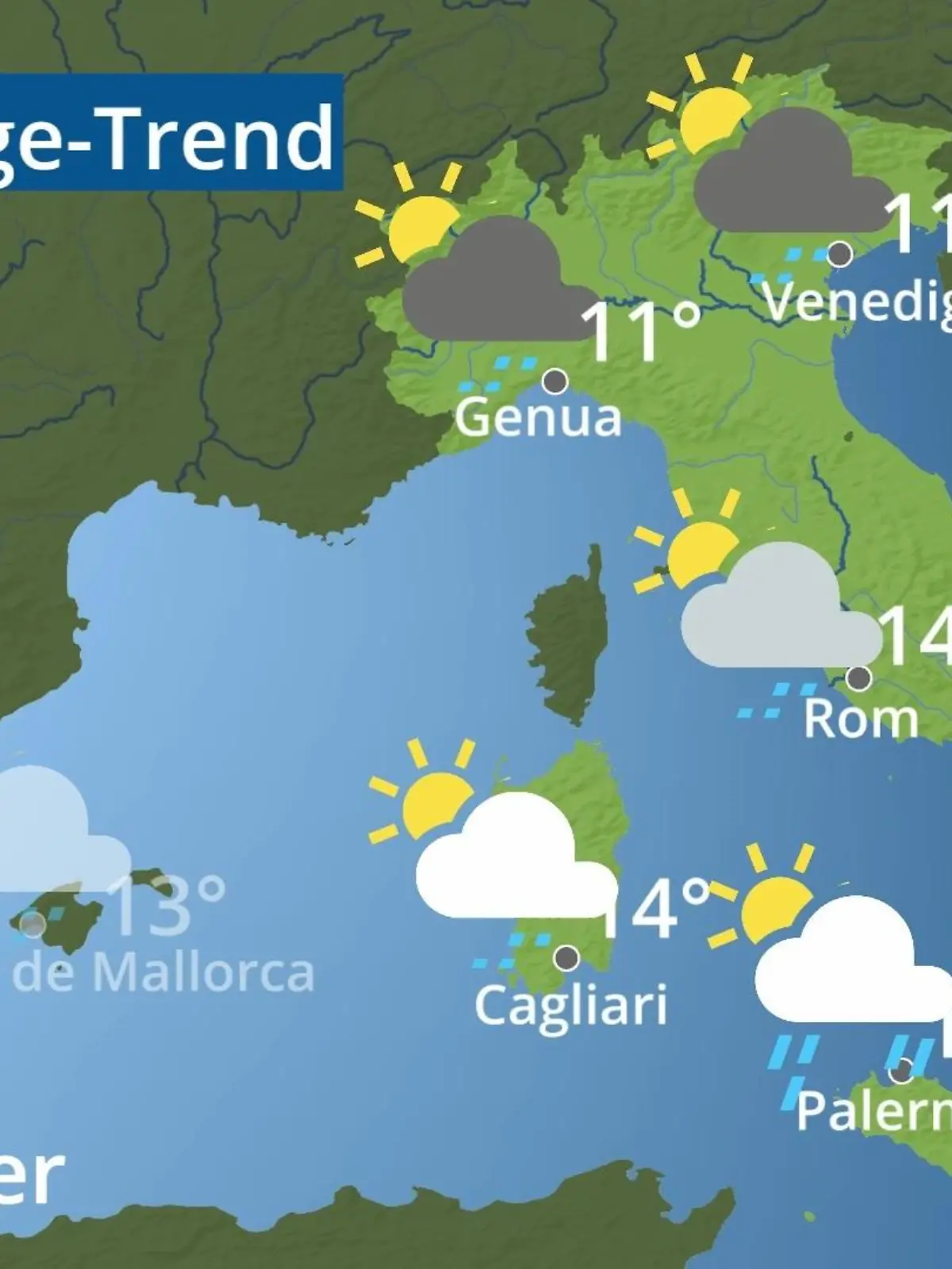 Bild zu: "Italien: Wie wird das Wetter?"