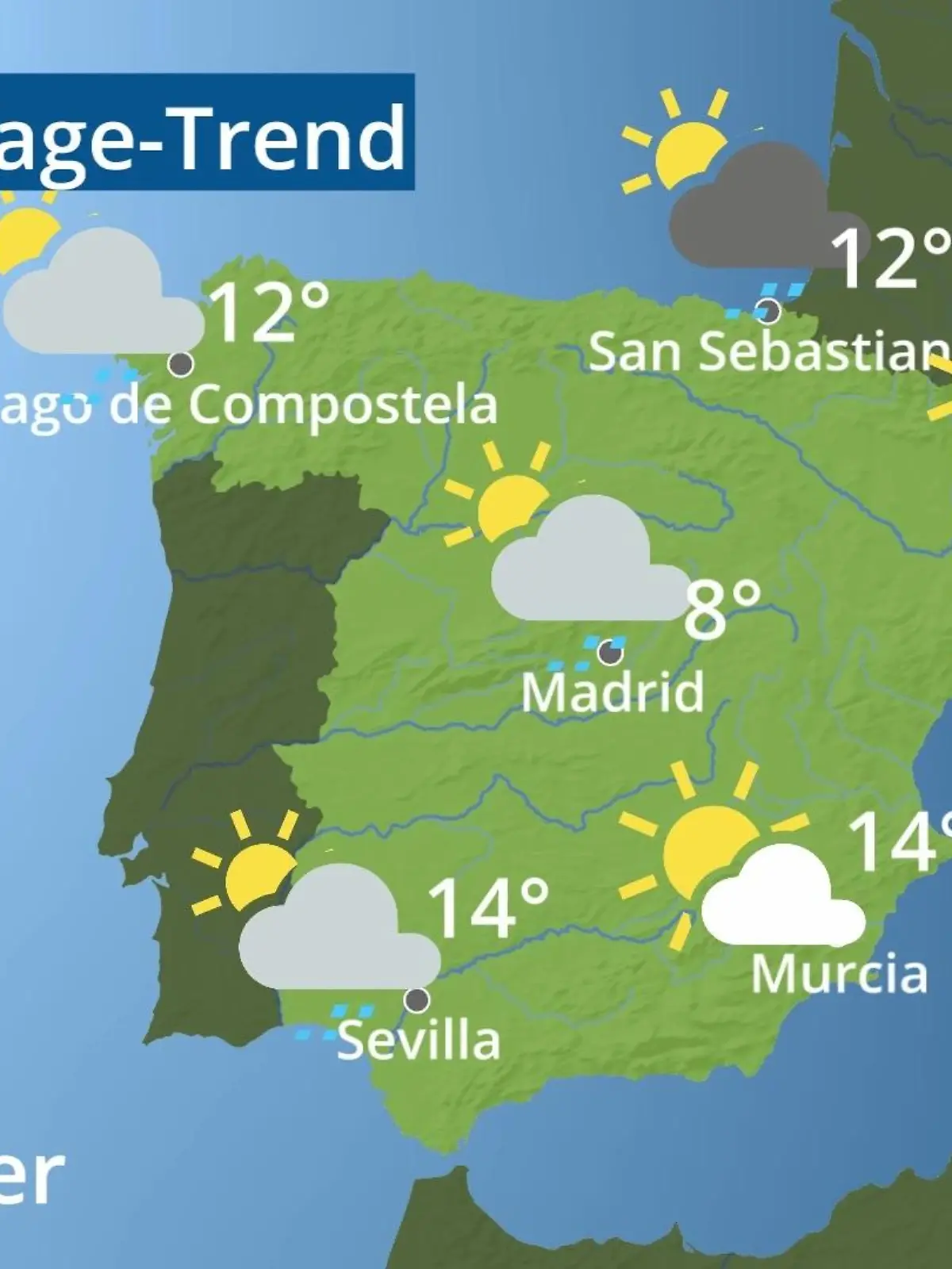 Bild zu: "Spanien: Wie wird das Wetter?"