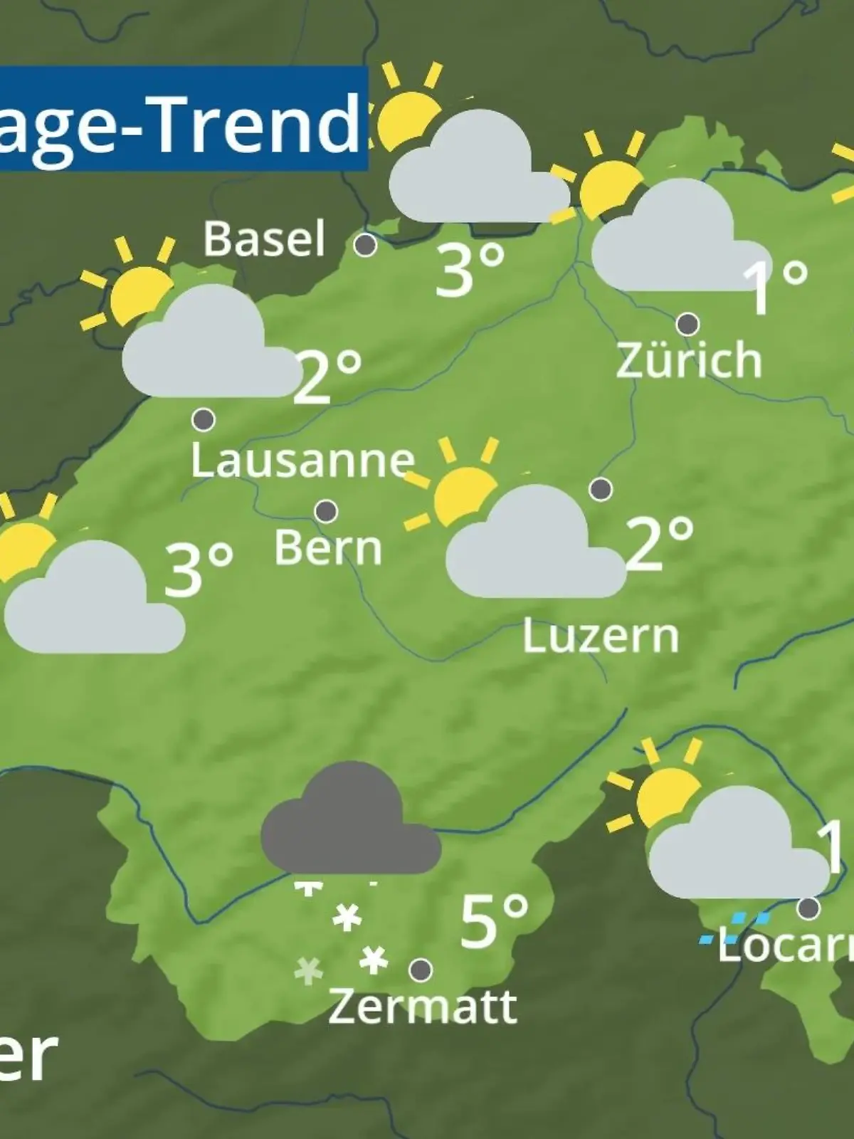 Bild zu: "Schweiz: Wie wird das Wetter?"