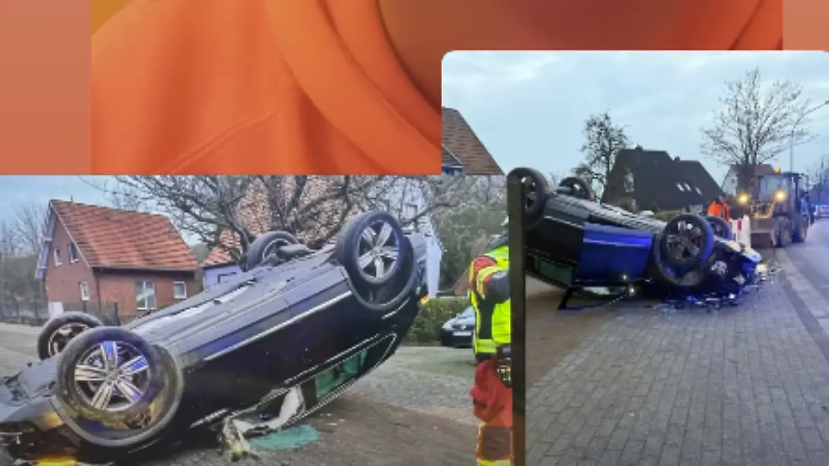 Justine Dippl zeigt in ihrer Story den total zerstörten Wagen