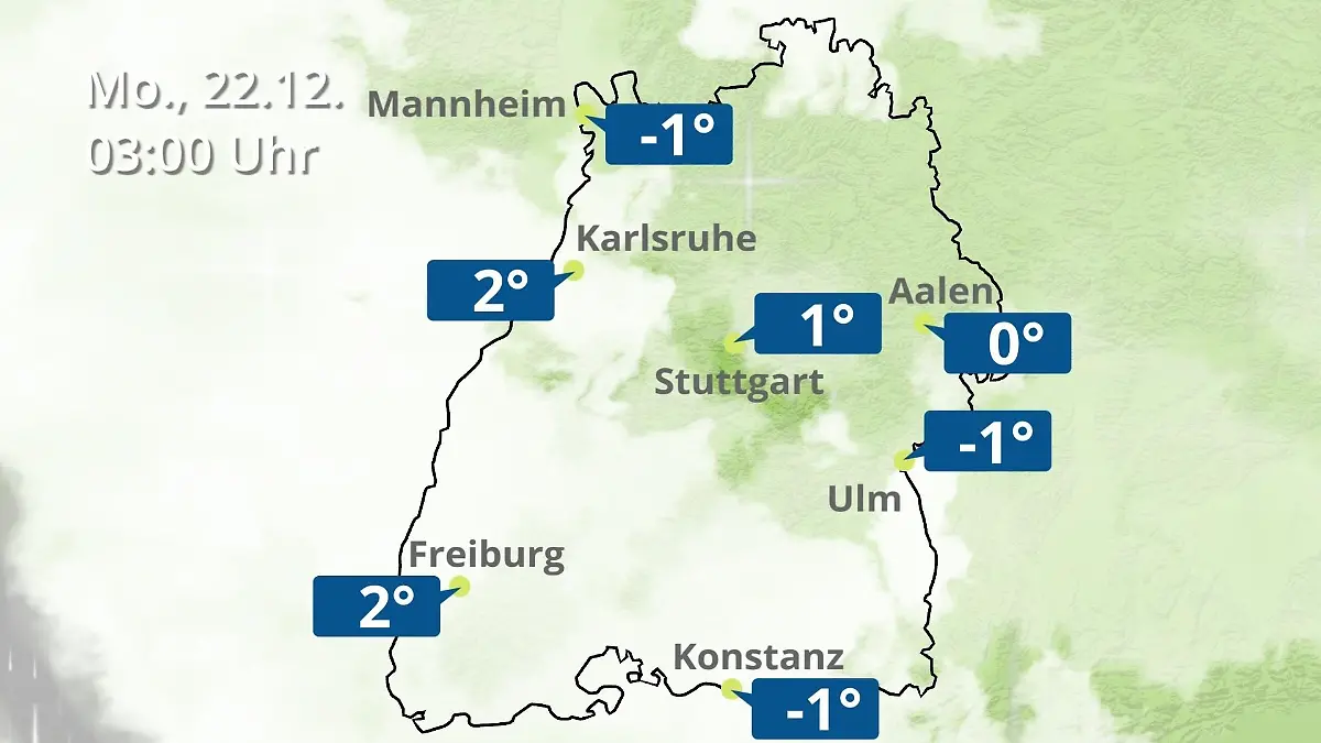 Baden-Württemberg: Wie wird das Wetter? Regen- und Wolkenfilm für Stuttgart, Mannheim und Karlsruhe