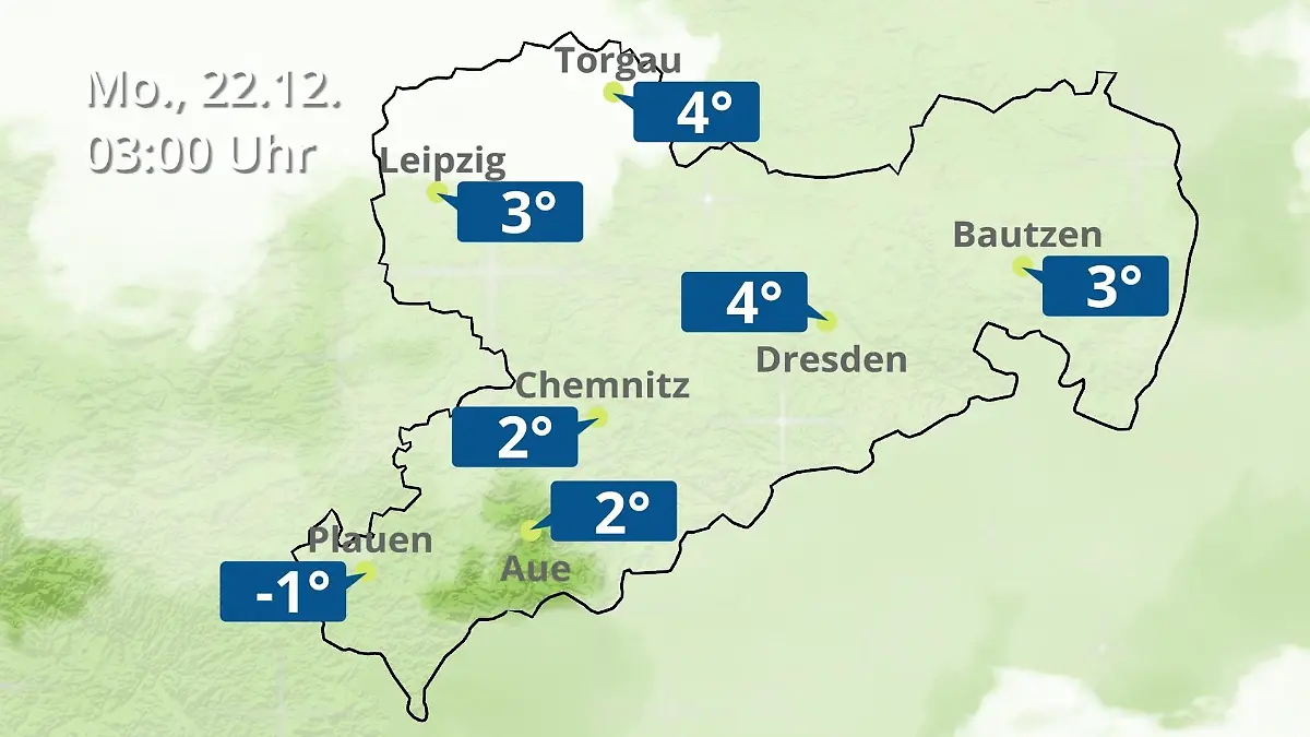 Sachsen: Wie wird das Wetter? Regen- und Wolkenfilm für Chemnitz, Dresden und Leipzig