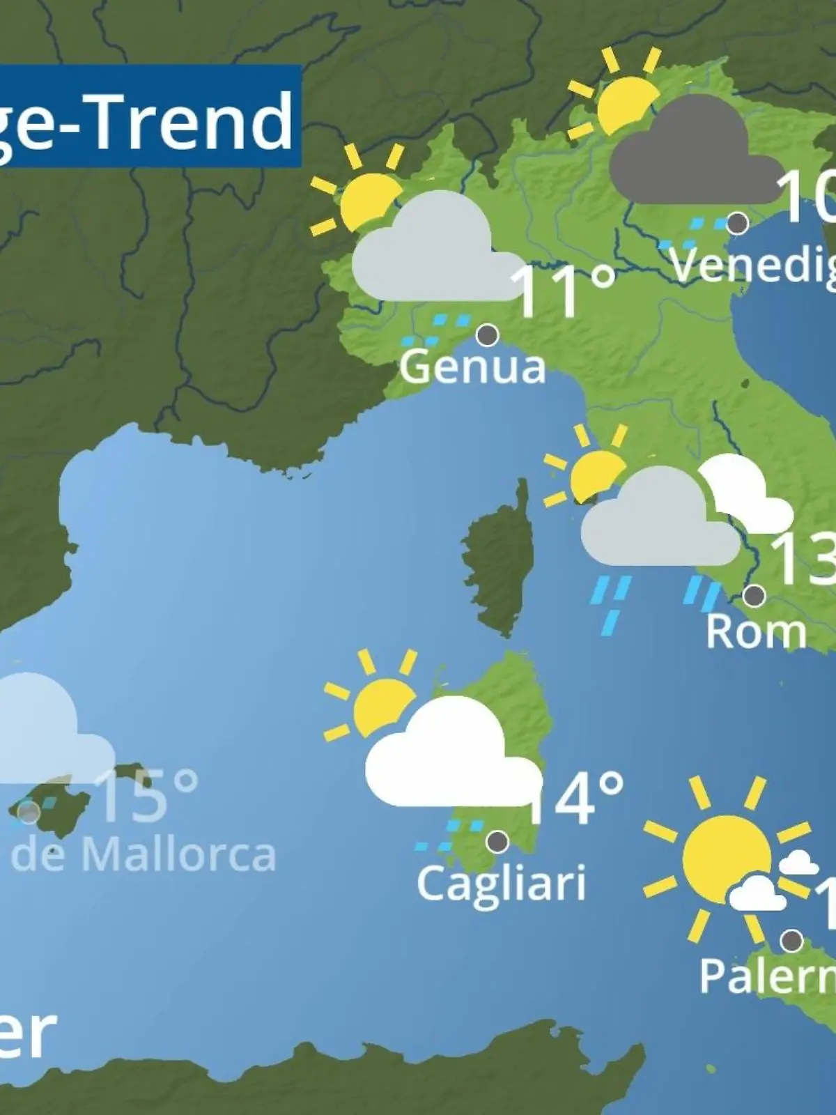 Bild zu: "Italien: Wie wird das Wetter?"