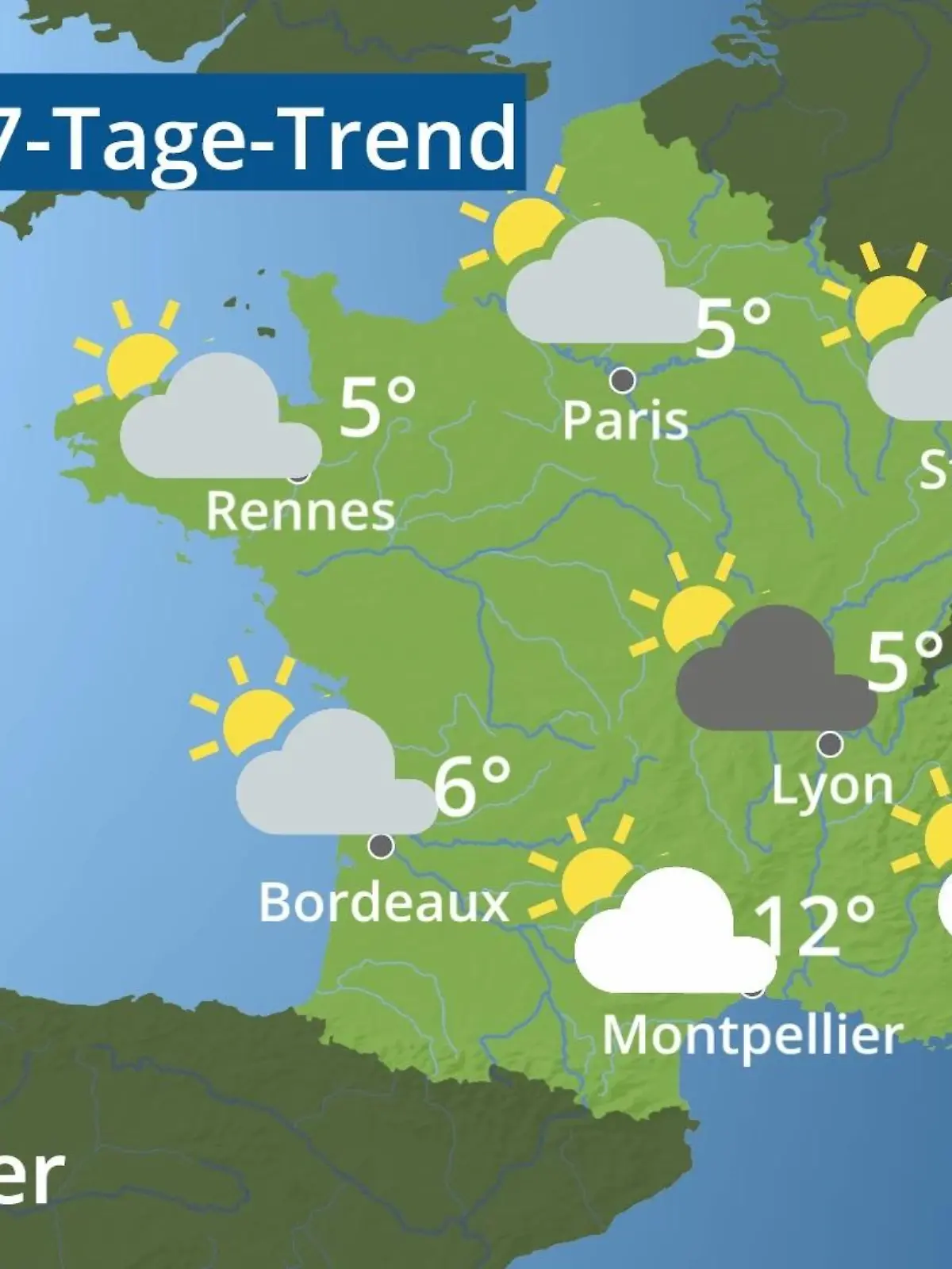 Bild zu: "Frankreich: Wie wird das Wetter?"