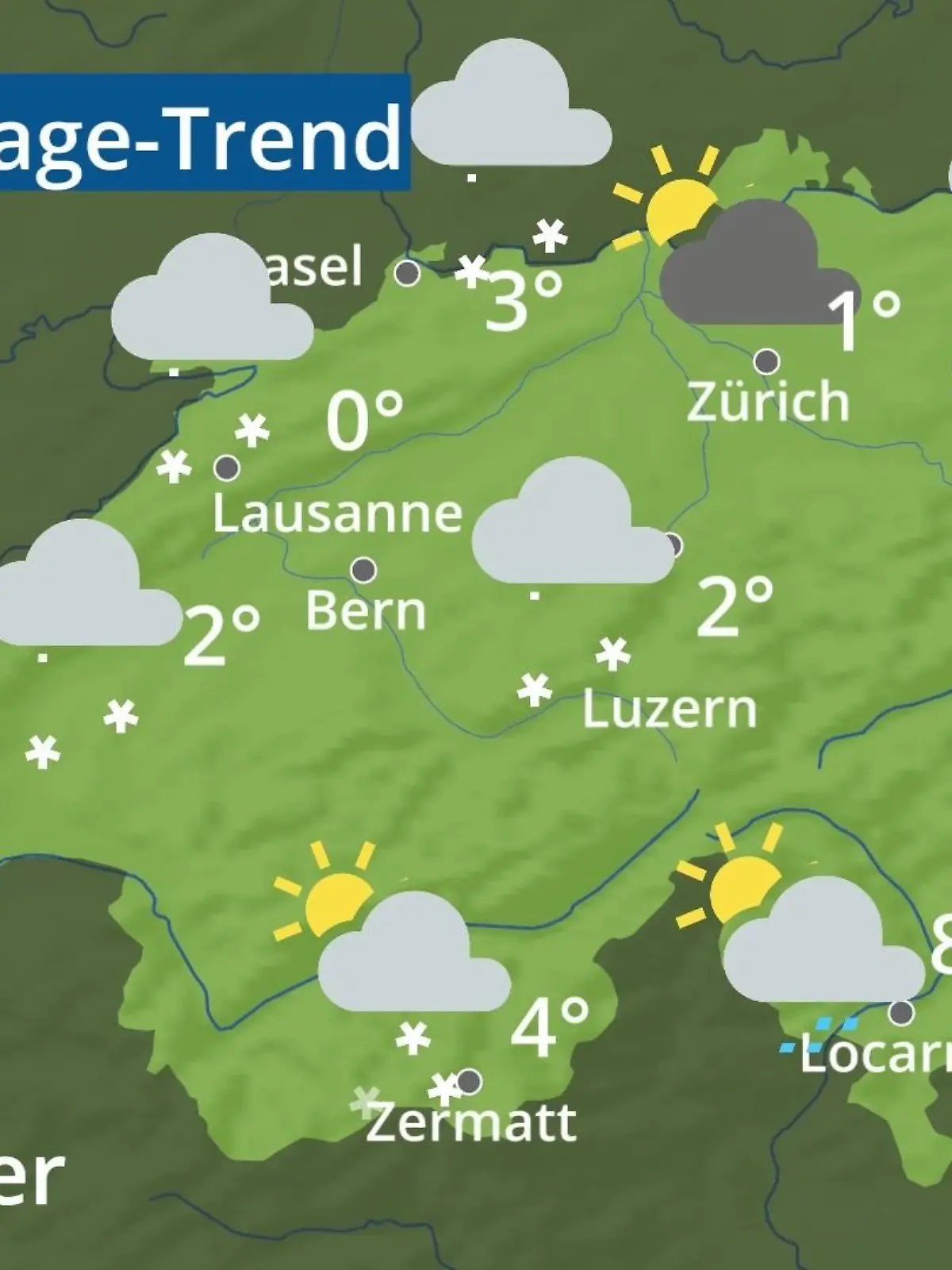 Bild zu: "Schweiz: Wie wird das Wetter?"