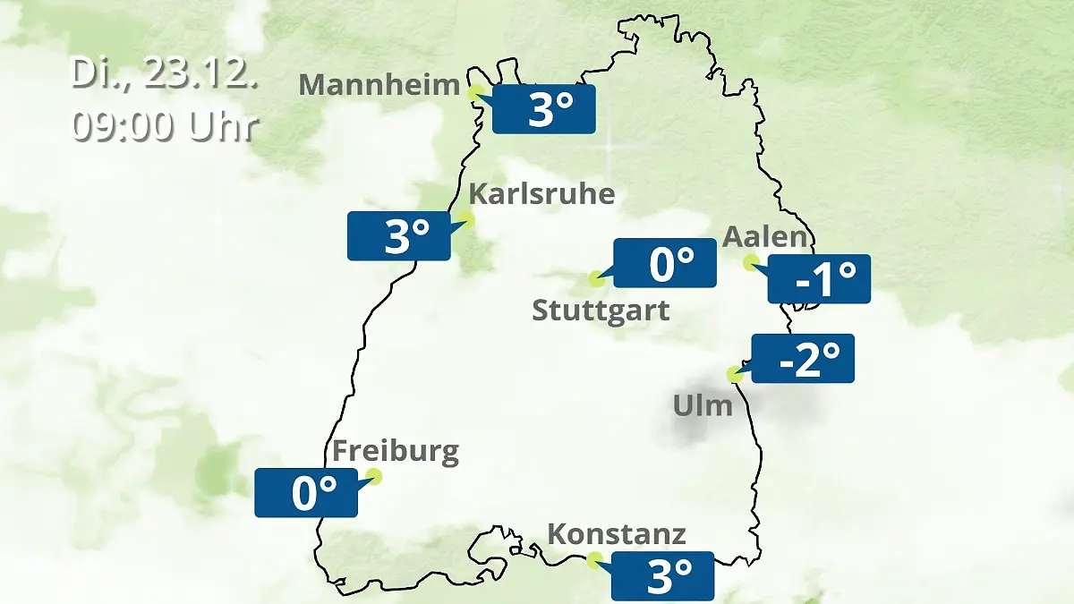 Baden-Württemberg: Wie wird das Wetter? Regen- und Wolkenfilm für Stuttgart, Mannheim und Karlsruhe