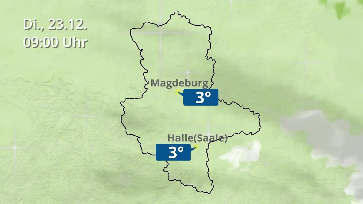 Sachsen-Anhalt: Wie wird das Wetter? Regen und Wolkenfilm für Halle und Magdeburg