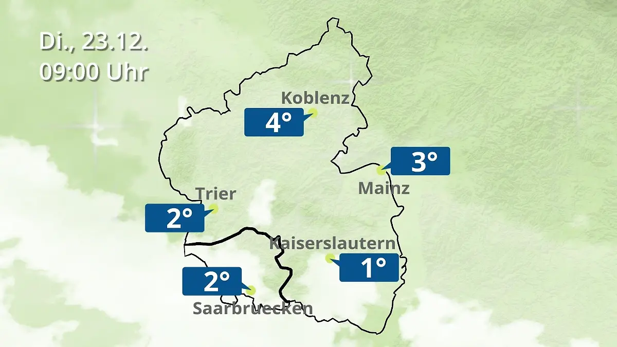 Rheinland-Pfalz, Saarland: Wie wird das Wetter? Regen- und Wolkenfilm für Mainz, Koblenz und Trier