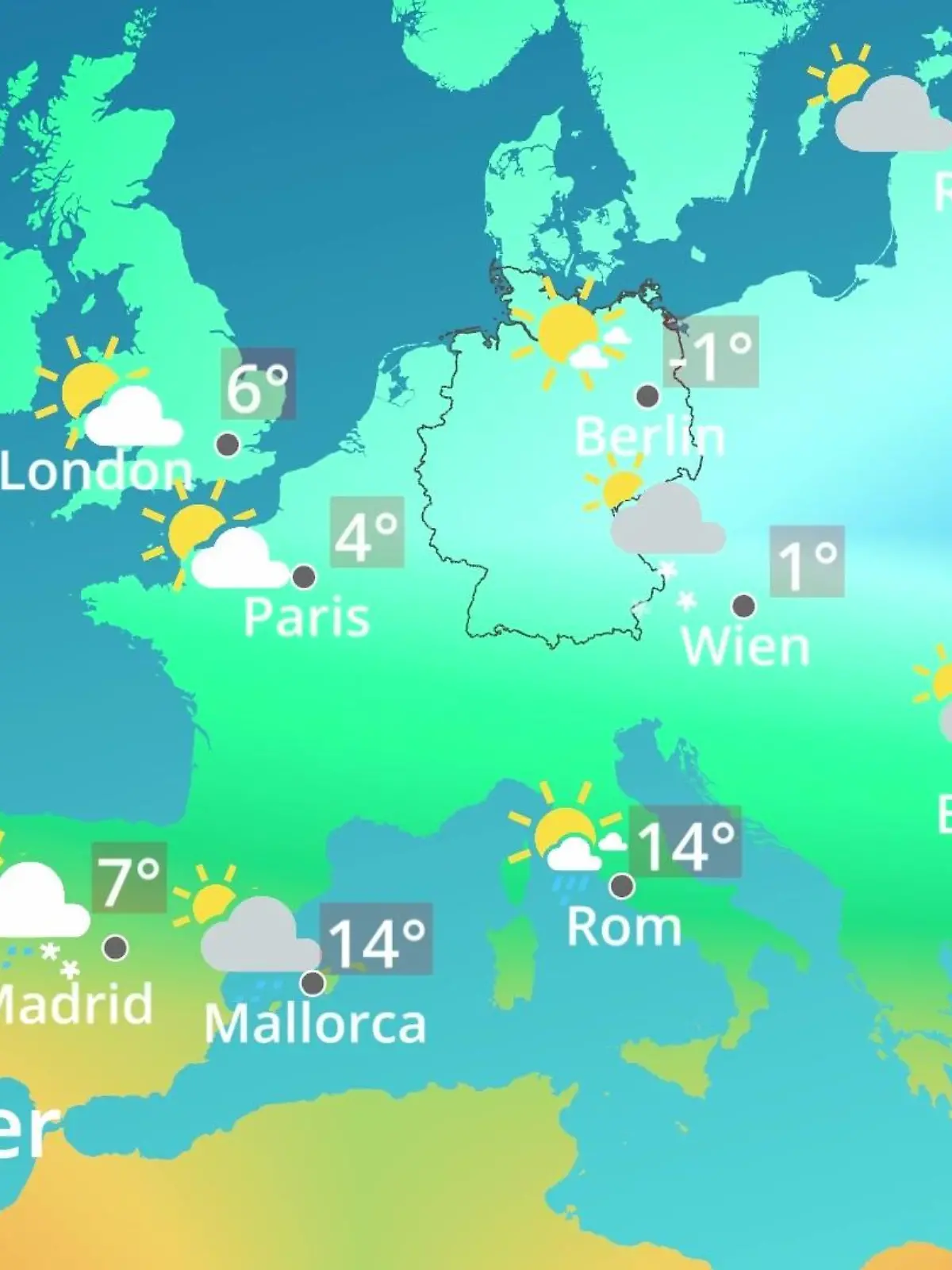Bild zu: "Europa: Wie wird das Wetter?"