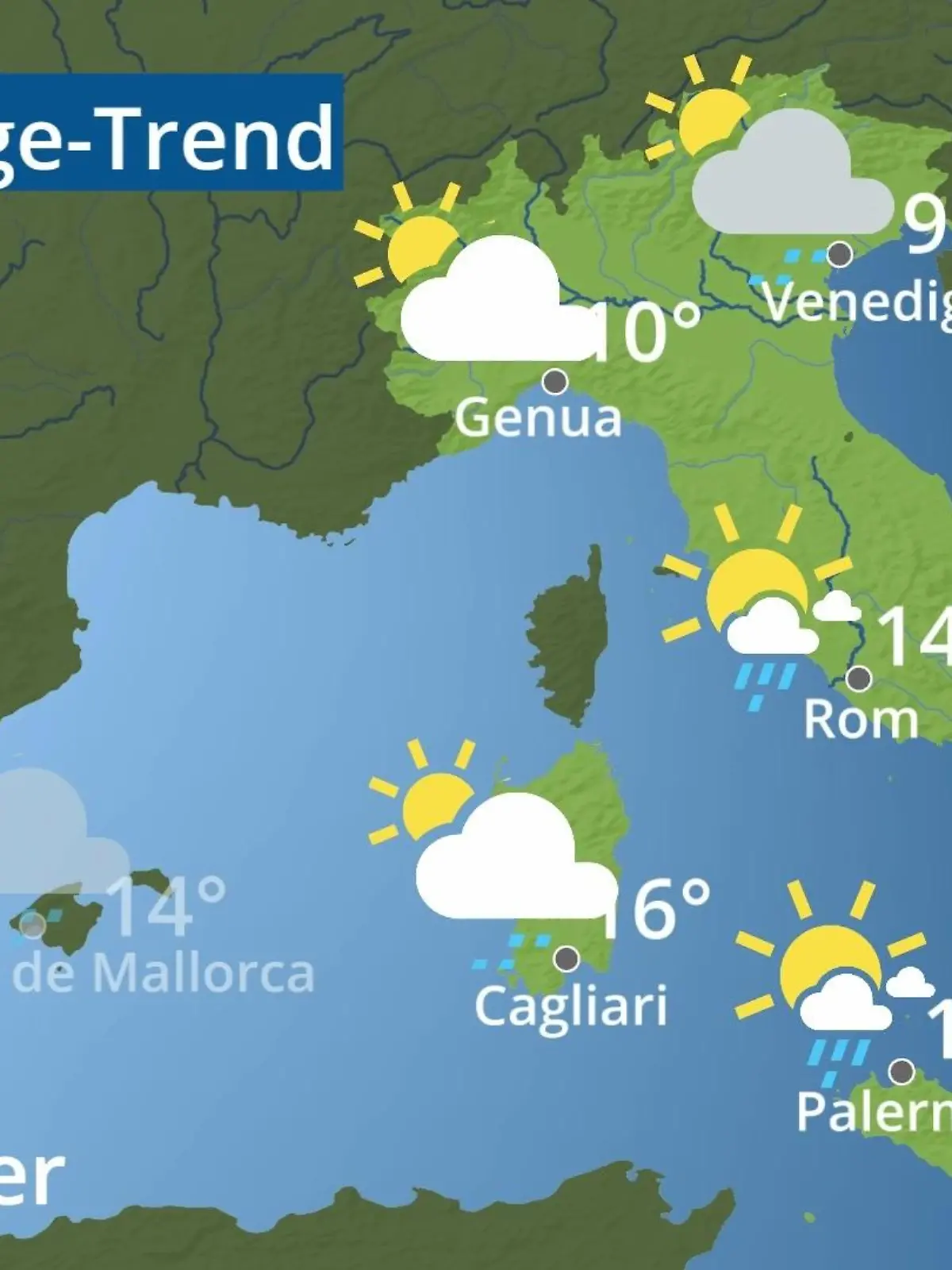 Bild zu: "Italien: Wie wird das Wetter?"
