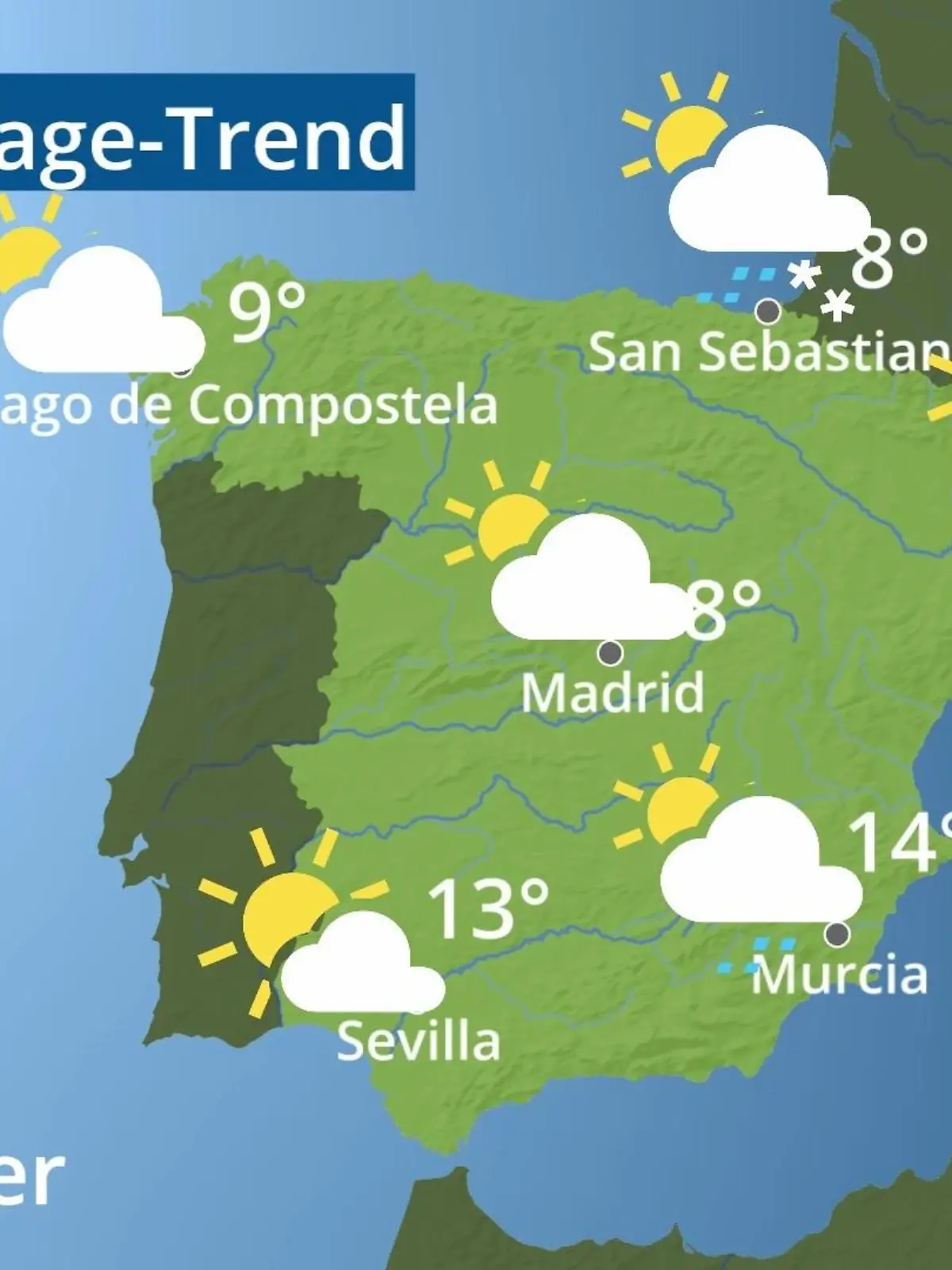 Bild zu: "Spanien: Wie wird das Wetter?"