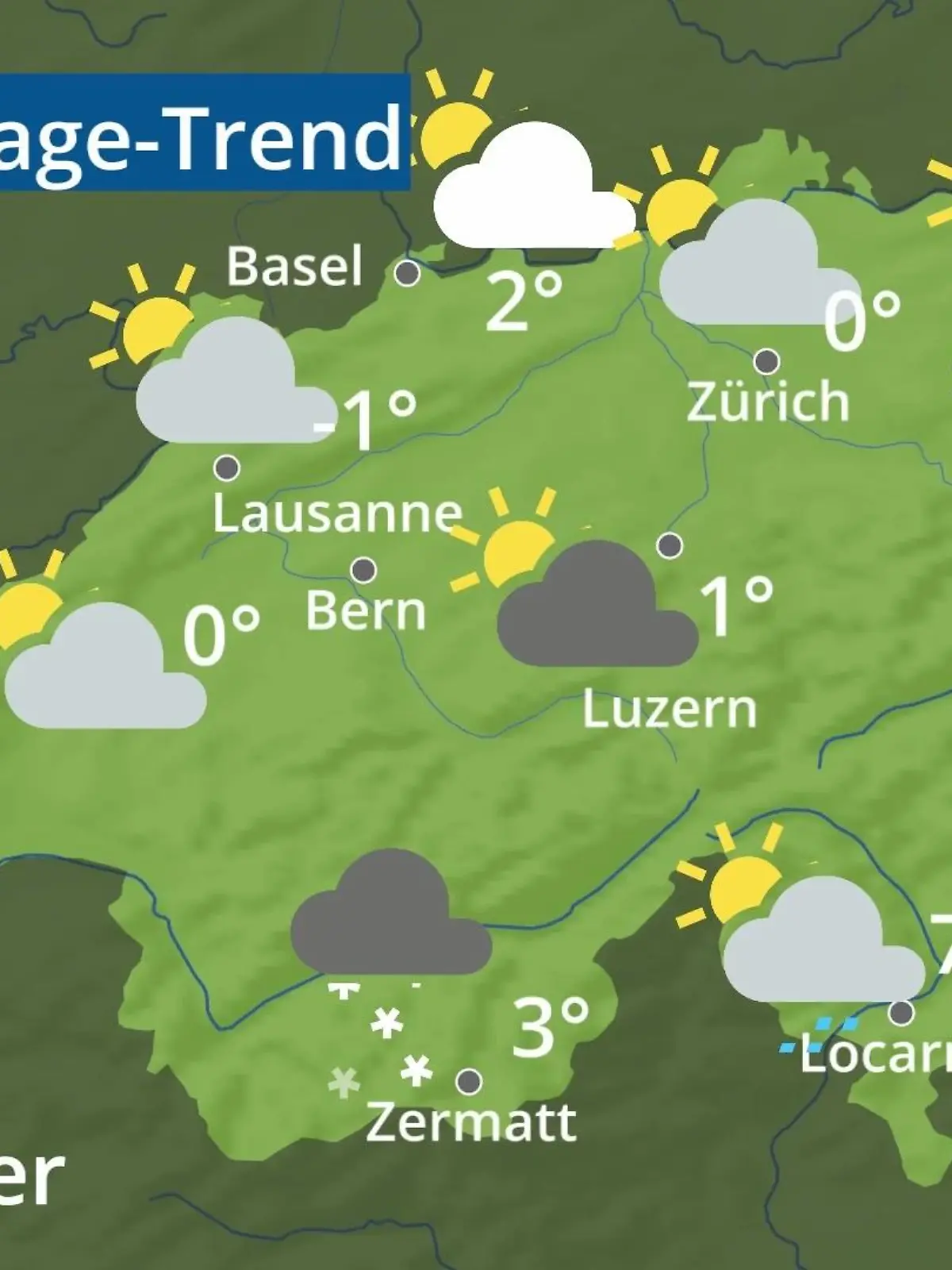 Bild zu: "Schweiz: Wie wird das Wetter?"